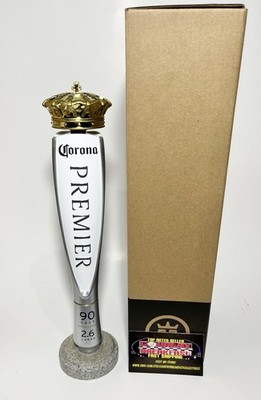 Corona Premier Cerveza Gold Crown Top Beer Tap Handle 12  Tall Brand New In Box!