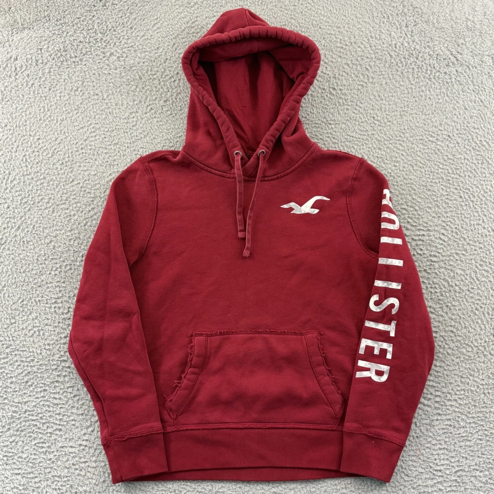 Vintage Hollister Sweatshirt Women XS Red California Surf Preppy Hoodie Pullover
