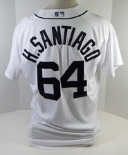 2020 Detroit Tigers Hector Santiago #64 Game Issued White Jersey 46 DP20729
