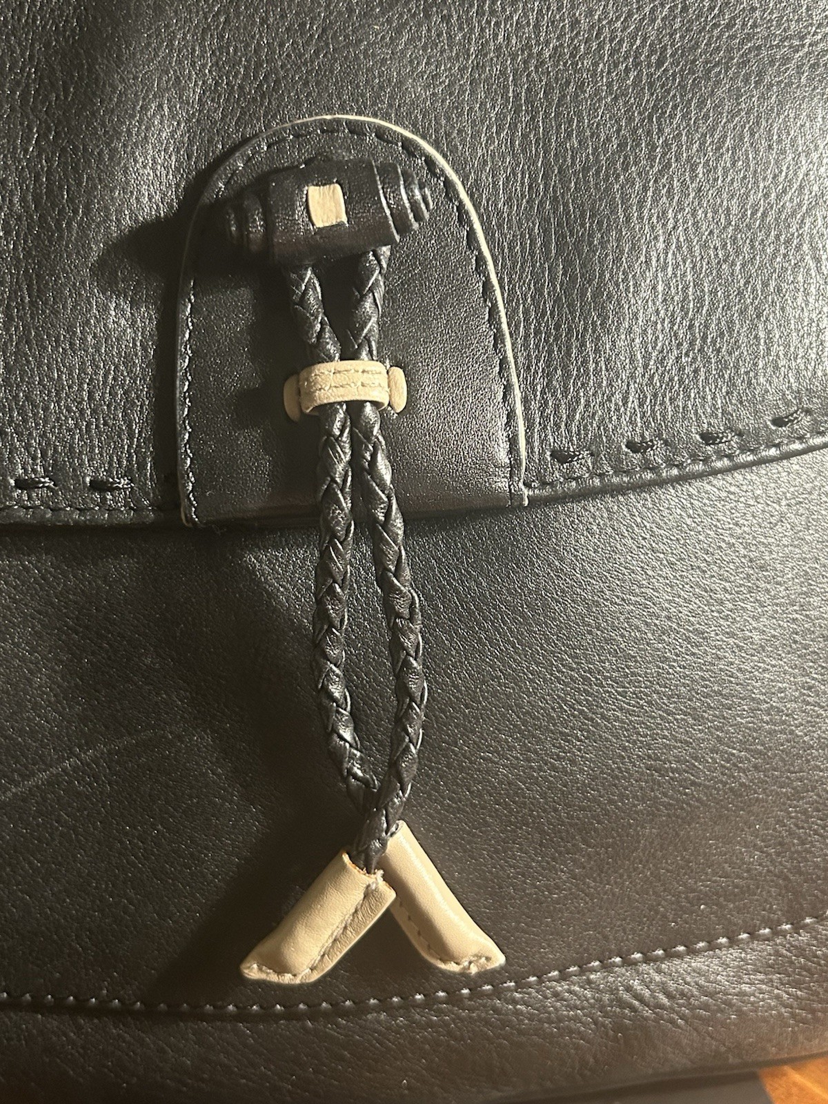 Radley London Oakham Small Black Leather Cross Body Flap Bag with Toggles. VGC image 2