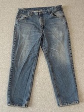 Carhartt Men's Relaxed Fit B17 DST Size 38x28 Logo Denim Blue Jeans