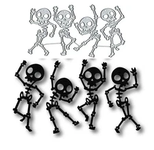 4pcs Halloween Skeleton Man Metal Die Cuts, Halloween Skeleton Man Cutting Di...
