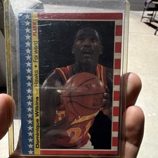 Fleer 1986-87 Sticker Dominique Wilkins #7 of 11 Atlanta Hawks NBA Basketball
