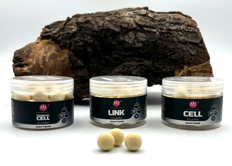Mainline Wafters Fluoro Floating 15mm 150ml - Link - Essential Cell - Cell SALE - Bild 1 von 1