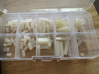 117pcs Nylon Hex Standoff Kit with Screws Nuts and Spacers White