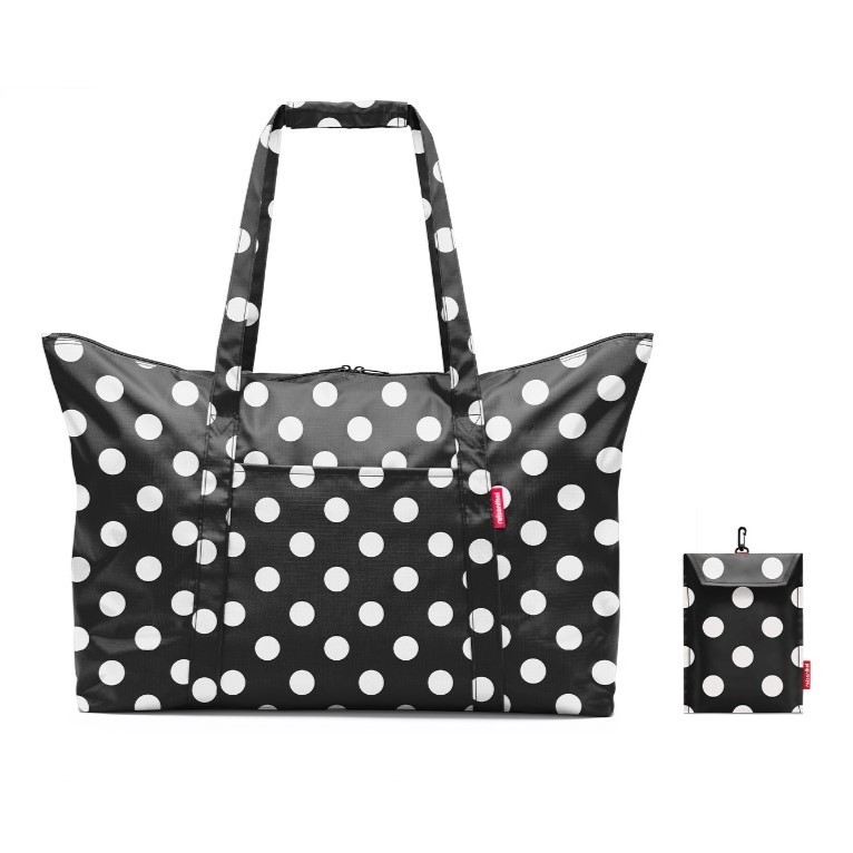 Sac de voyage grand volume imprimé pois blanc polyester cabine 65x41