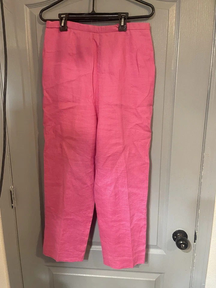 Conjunto de pantalón chaqueta pantalón vintage Pendleton para mujer 100 % lino talla 10/12 Foto 3 de 4