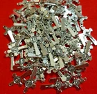 LOT OF 90 St Benedict Cross Stainless Steel  Catholic Jesus Crucifix Pendant