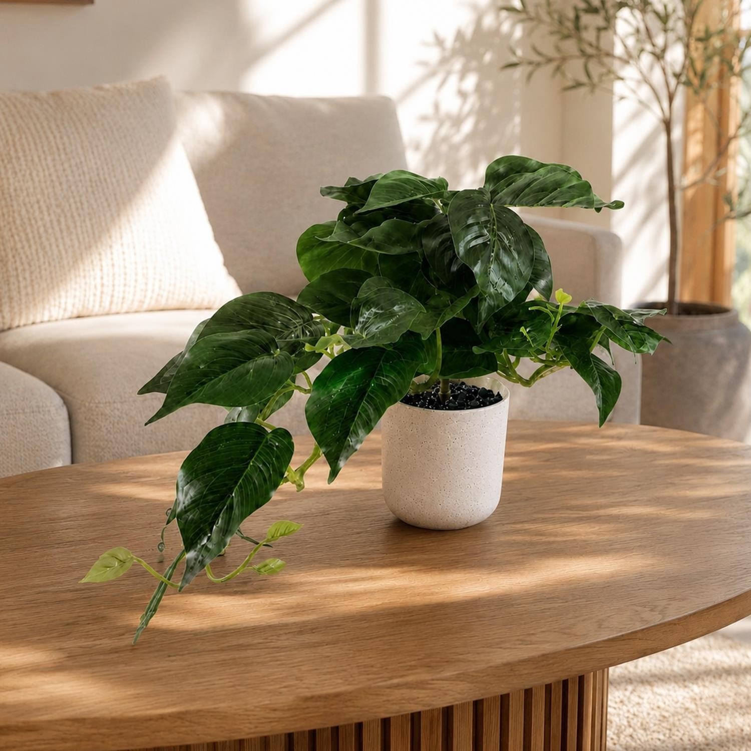 Artificial Foliage Plant 30cm Green Realistic Faux Indoor Home Office Decor