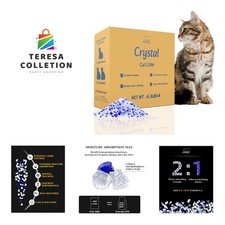 Crystal Cat Litter with Powerful Odor Control, Non-Clumping, Lasts Up to 4 , ...