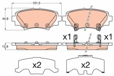 BREMSBELAGSATZ FÜR MAZDA 3 (BM, BN), MAZDA 3 STUFENHECK (BM , BN ) - TRW GDB3593