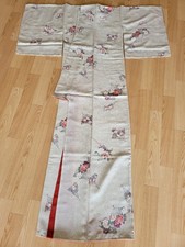 Rare Patterned Kimono Silk White Polka Dots Used Kimono Japan