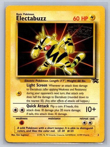Electabuzz 2 Promo Wizards Black Star Promos Pokemon Heavily Played