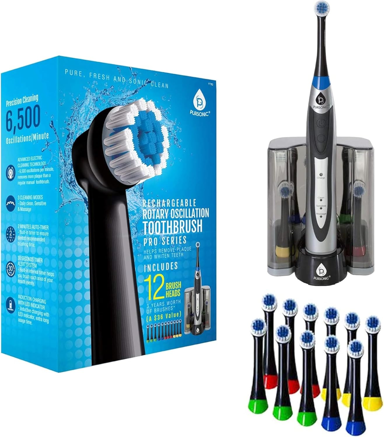 S330 Deluxe Ultra High Powered Rotary Oscillating Rechargeable Electric Toothbru