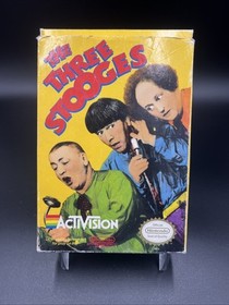 THE THREE STOOGES Nintendo NES Game With Box 100% Authentic!