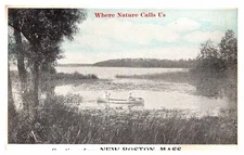 Postcard BOAT SCENE Boston Massachusetts MA o/19 AQ7282