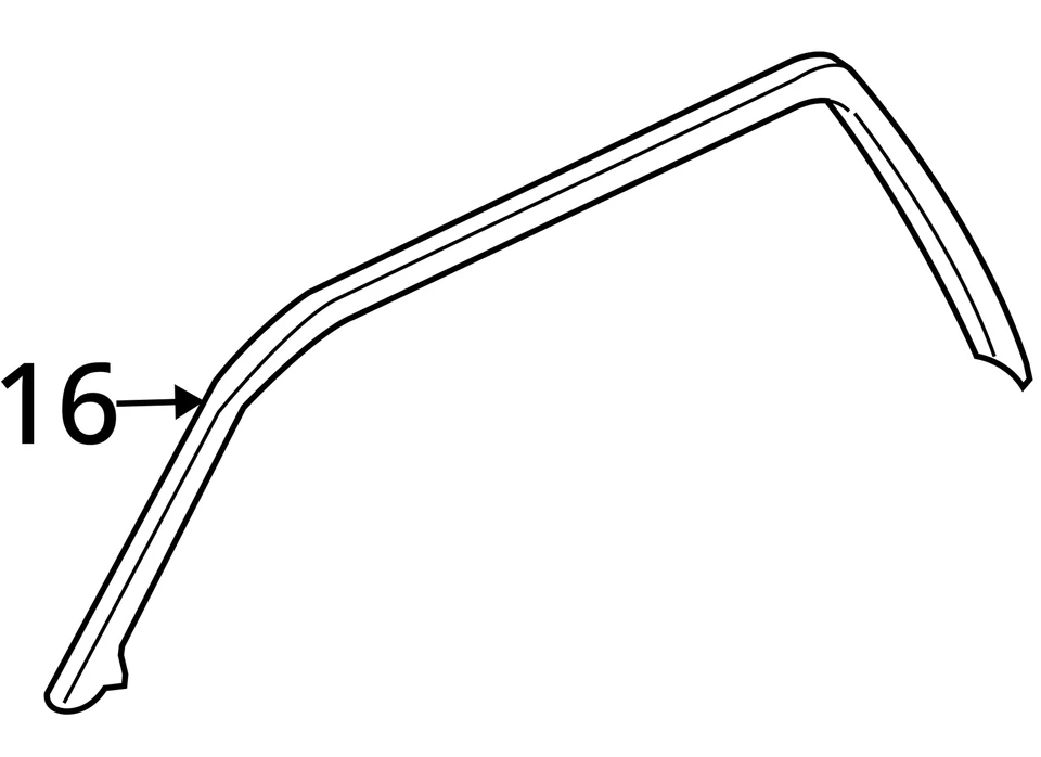 Chevrolet Trailblazer Ext 2002-2006 Weatherstrip ASM FRT y RR 15131622 - nuevo Foto 4 de 4