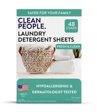 Clean People Fresh & Clean Laundry Detergent Sheets, Set of (2) 48 Loads