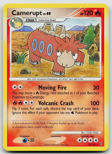 Camerupt 18 Supreme Victors Rare Pokemon TCG Yukiko Baba LP