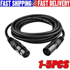 XLR Male to Female Microphone Cable Balanced 3 Pin Mic Connector Extension Cord