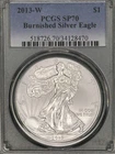 SP70 2013-W Burnished Silver Eagle Annual Set PCGS Blue Label