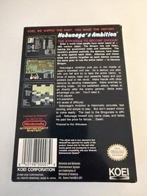 Nintendo NES NOBUNAGA'S AMBITION GAME COMPLETE IN BOX 
