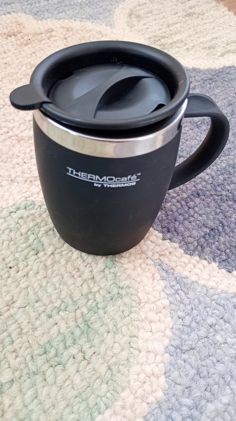 Thermos ThermoCafe Soft Touch 450ml Travel Mug - Black