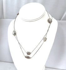 30 Silpada N2429 925 Sterling Silver First Flurry Filigree Bead Necklace 11.5g