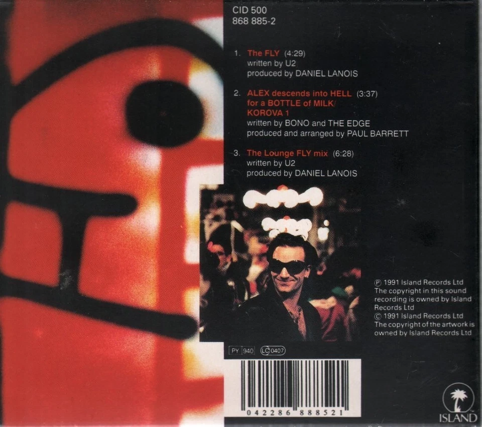 U2 Fly CD UK Island 1991 Pic Disc Digi Pack B/W Alex Descends Into Hell For A - Bild 2 von 2