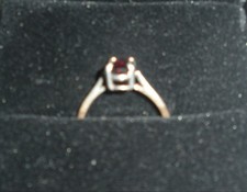 925 Sterling Silver Ring 7x5mm Mozambique Red Garnet Gemstone Jewelry NEW