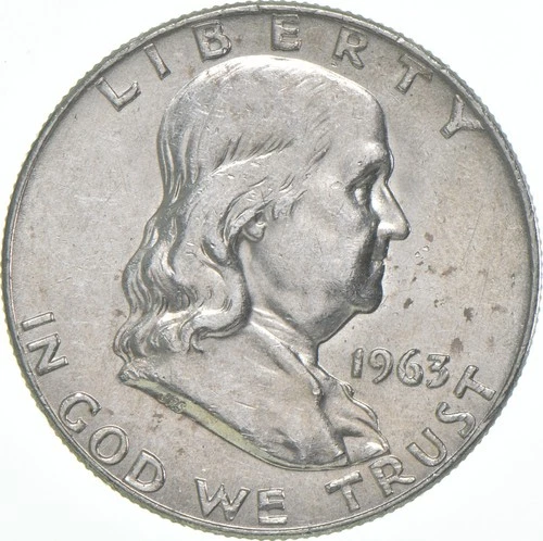 1963-D Franklin Half Dollar AU 90% Silver *5520