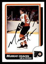 1986 Topps Hockey #167 Murray Craven Signed Autograph (no COA)