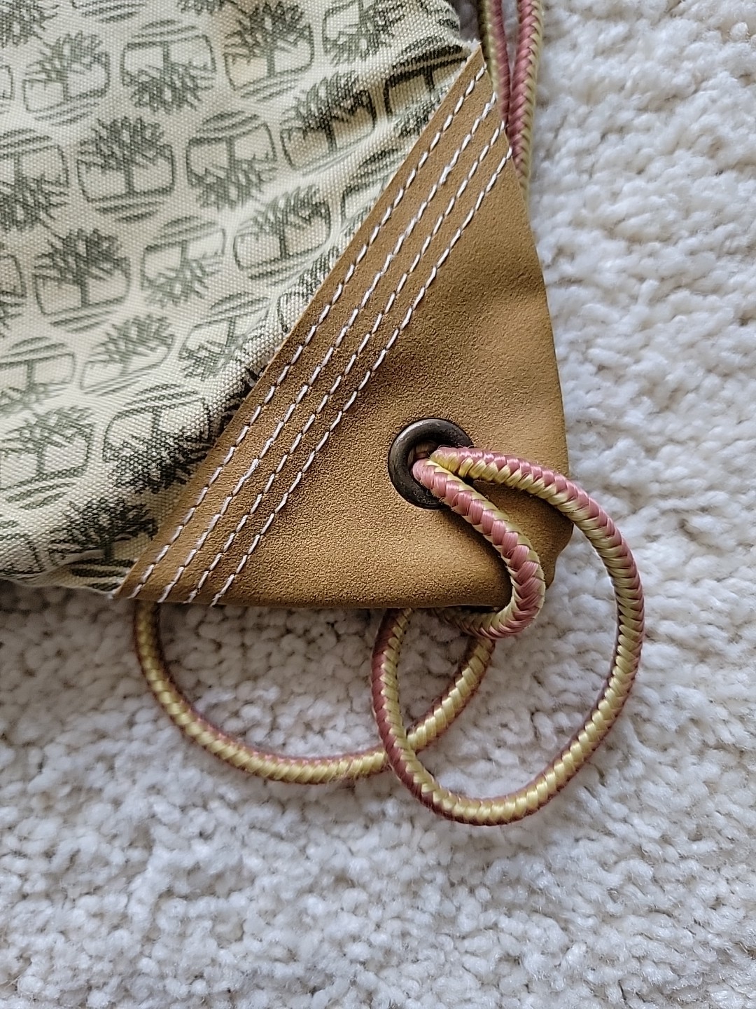 Timberland Cinch Pullstring Bag Backpack 17x12 - image 3