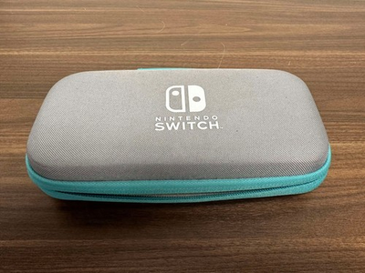 #ad #ad Rigid Nylon Gray And Blue Carrying Case For Switch Lite Very Good 7E $11.36