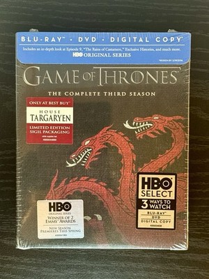Game of Thrones Complete Third Season [Blu-Ray + DVD + Digital] Rare, BRAND NEW!