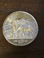 1973 World Mint Corp One Silverado 1 oz .999 Fine Silver Round Prospector Donkey 84.97 per troy oz