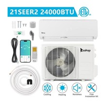 Zokop Split Air Conditioner 24000BTU/21SEER2 230V 2080W Split Indoor & Outdoor