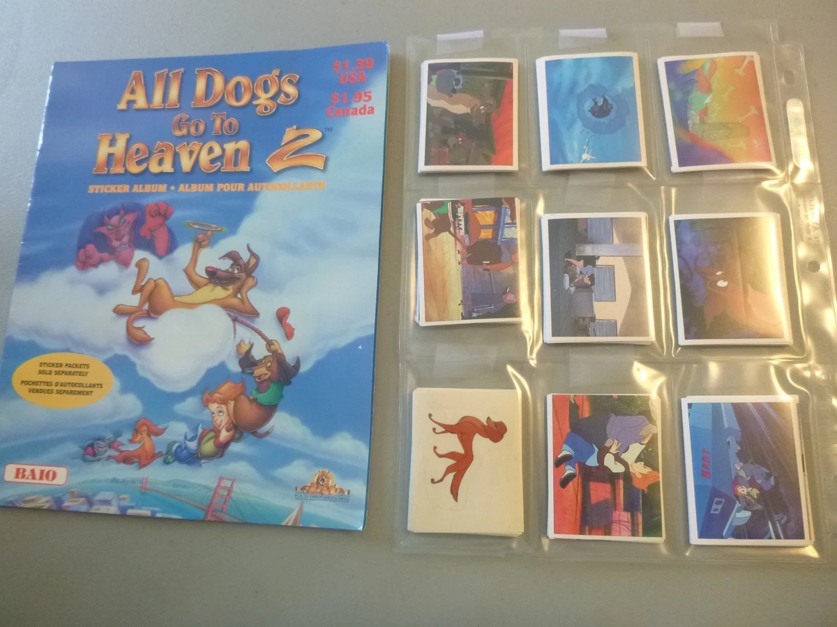 All Dogs Go To Heaven 2 - Empty Album and complete set of stickers 1-144 - NEW