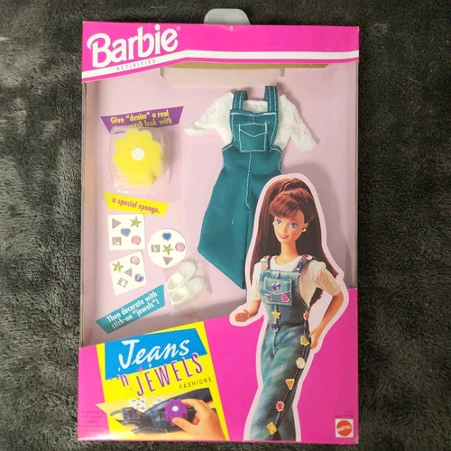 Vintage Barbie Activities Jeans 'n Jewels Fashons Set Stonewashed "Denim" 11725