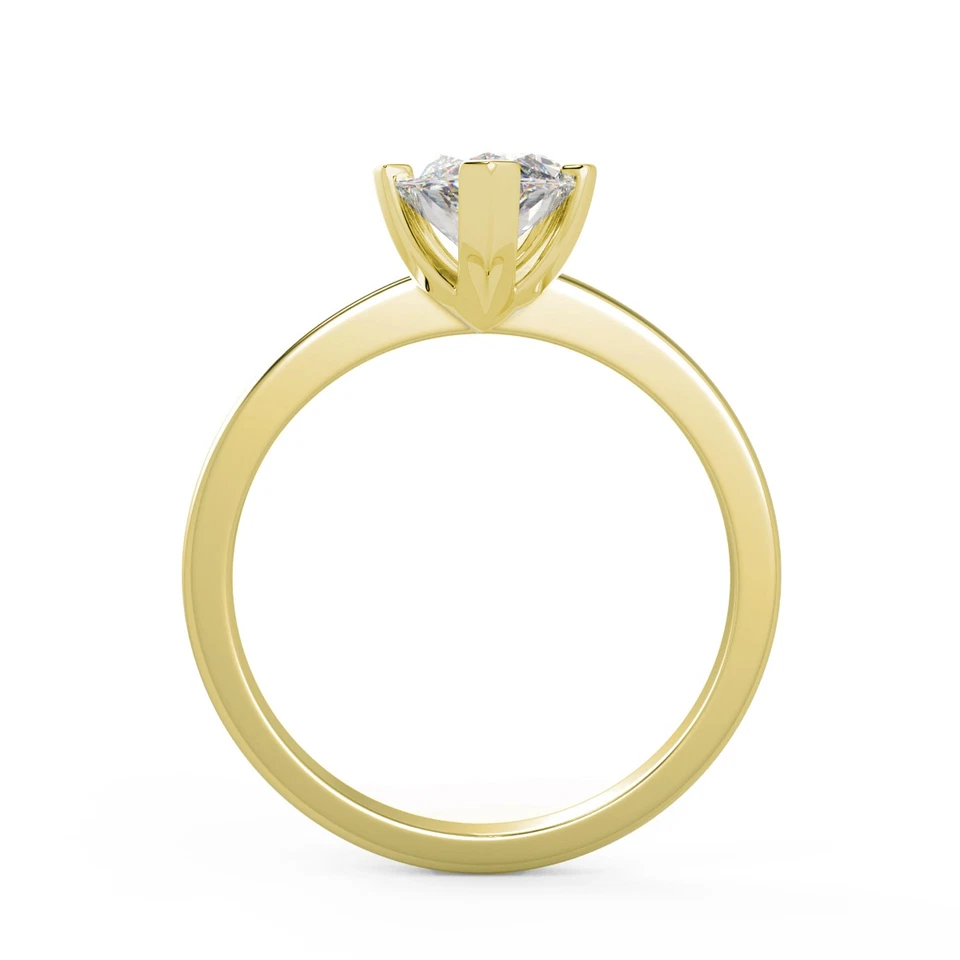 1.02 Ct Marquise Cut VVS2/F Solitaire Diamond Engagement Ring 14K Yellow Gold - Image 4 of 4