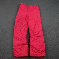 Columbia Snow Pants Teens Medium Pink Omni-Tech Omni-Heat Insulated Ski