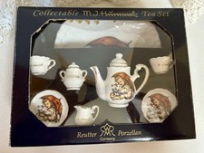 Vintage M.J. Hummel Mint in Box Mini Tea Set 10 Pcs With Tray  Umbrella Girl  