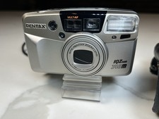 Pentax IQZoom 140M Compact Point Shoot 35mm Film Camera For Parts or Repair