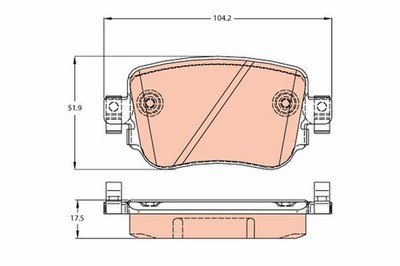 Bremsbelagsatz Scheibenbremse COTEC TRW GDB2042 für SKODA AUDI SEAT VW OCTAVIA 4
