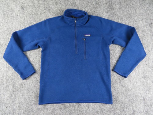 Patagonia Better Sweater Mens Small Blue Fleece Quarter Zip Outdoors Hiking