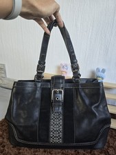 Coach Signature Beuteltasche Leder schwarz authentisch G09192726
