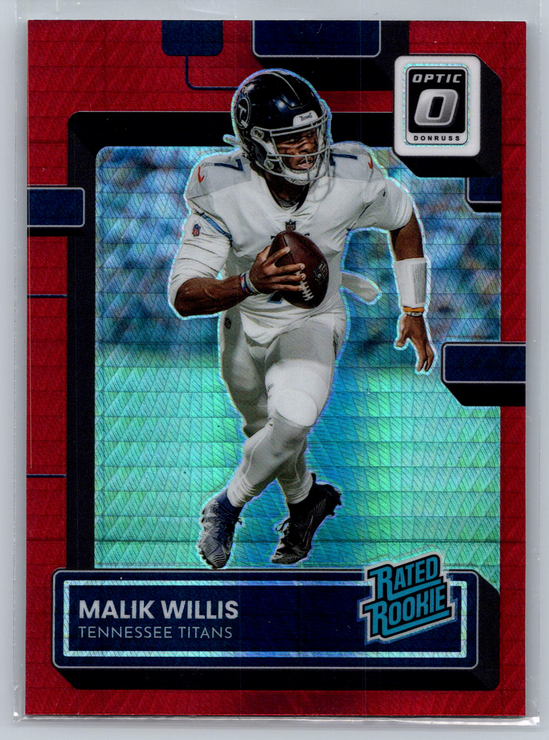 2022 Panini Donruss Optic - Rated Rookie Malik Willis #203 Red Hyper Prizm (RC)