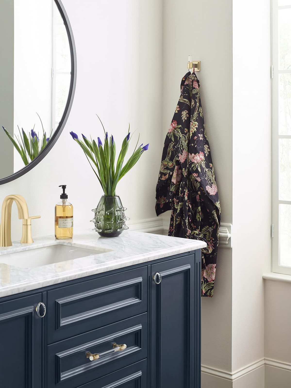 Amerock | Cabinet Pull | Clear/Golden Champagne | 5-1/16 inch (128 mm) Center...