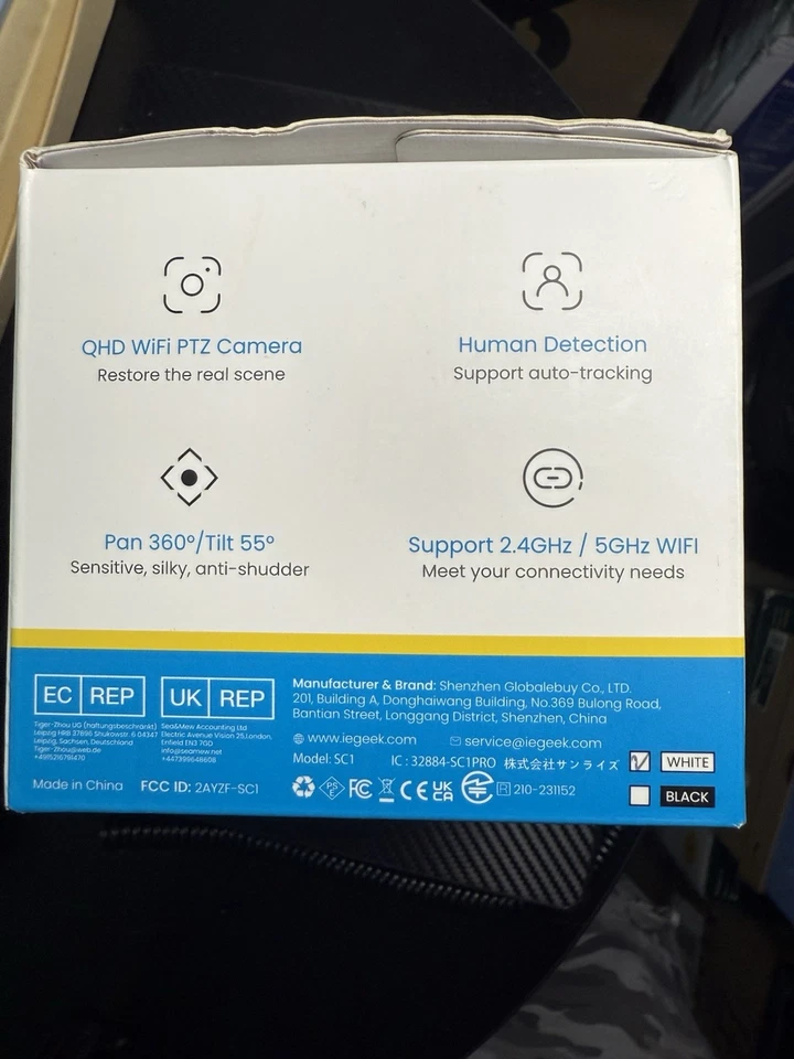 ieGeek 5MP Indoor Cam 5G/2.4G WiFi Home Pan/Tilt Smart Dog Cam Alexa AI Detect - Image 3 of 4