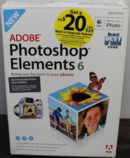 Adobe Photoshop Elements 6 Mac, 2008 Complete In Original Box